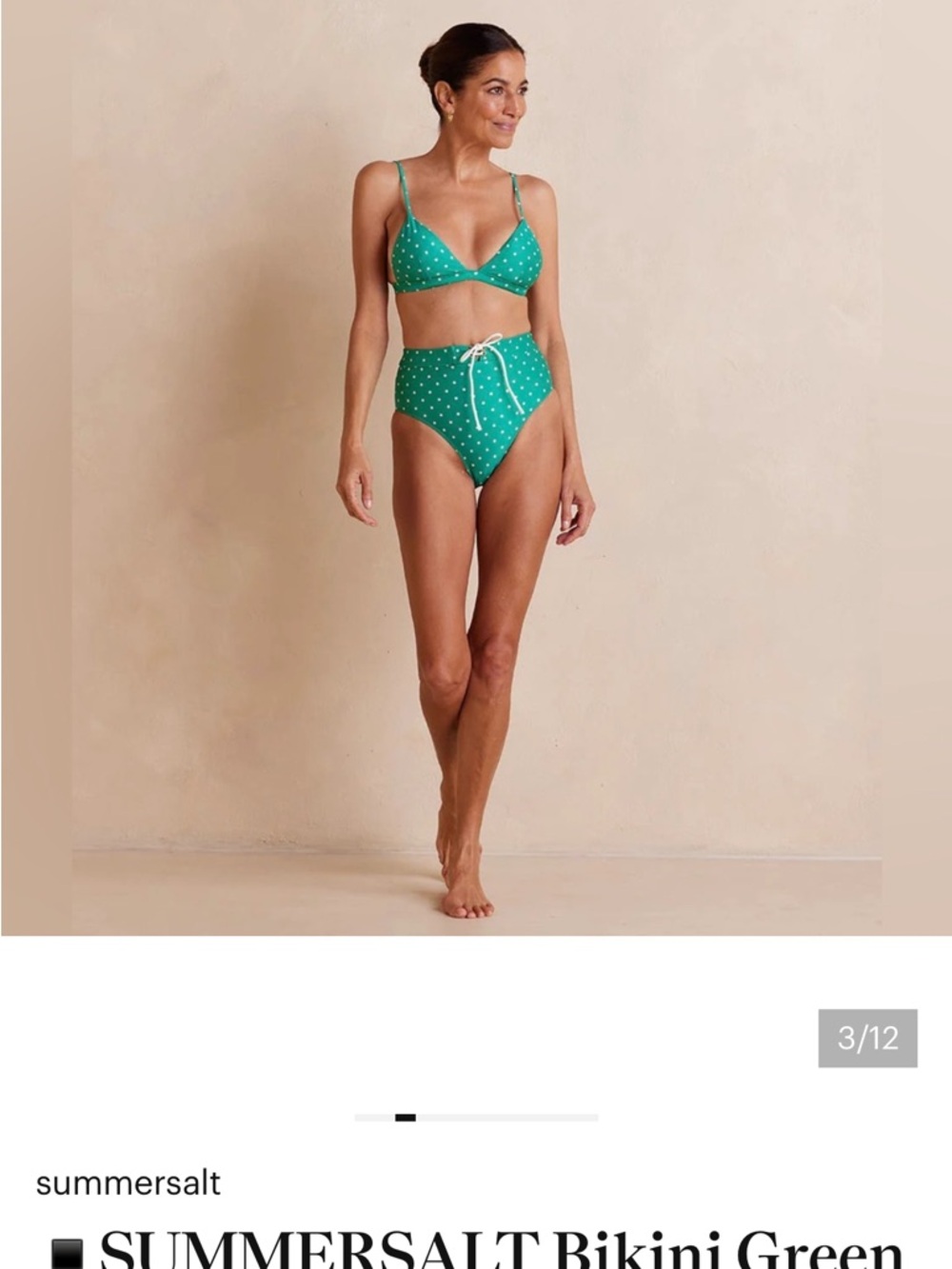 summersalt Green Polka Dot High-Rise Bikini Set